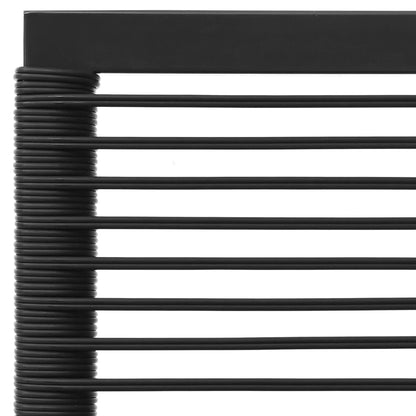Set Salotto da Giardino 4 pz Nero e Grigio in Polyrattan | homemem39
