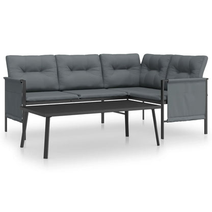 Set Salotto da Giardino 2 pz in Acciaio Antracite | homemem39