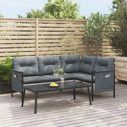 Set Salotto da Giardino 2 pz in Acciaio Antracite | homemem39