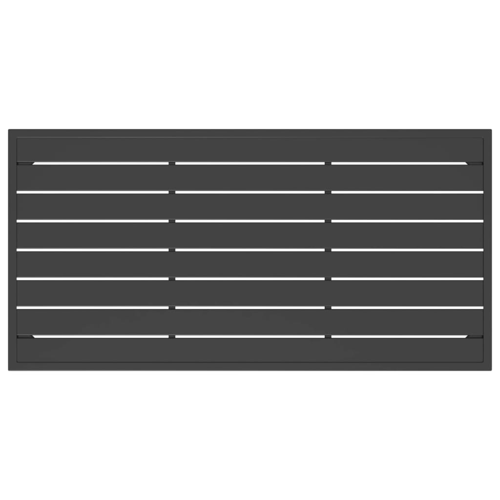 Tavolino da Giardino Antracite 110x55x35 cm Acciaio - homemem39