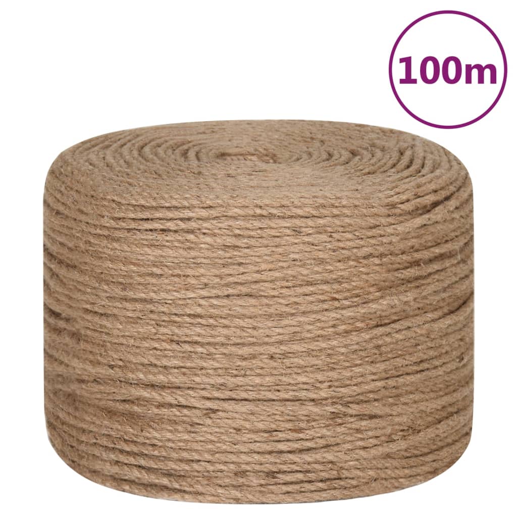 Corda in Juta Lunga 100 m Spessa 6 mm | homemem39