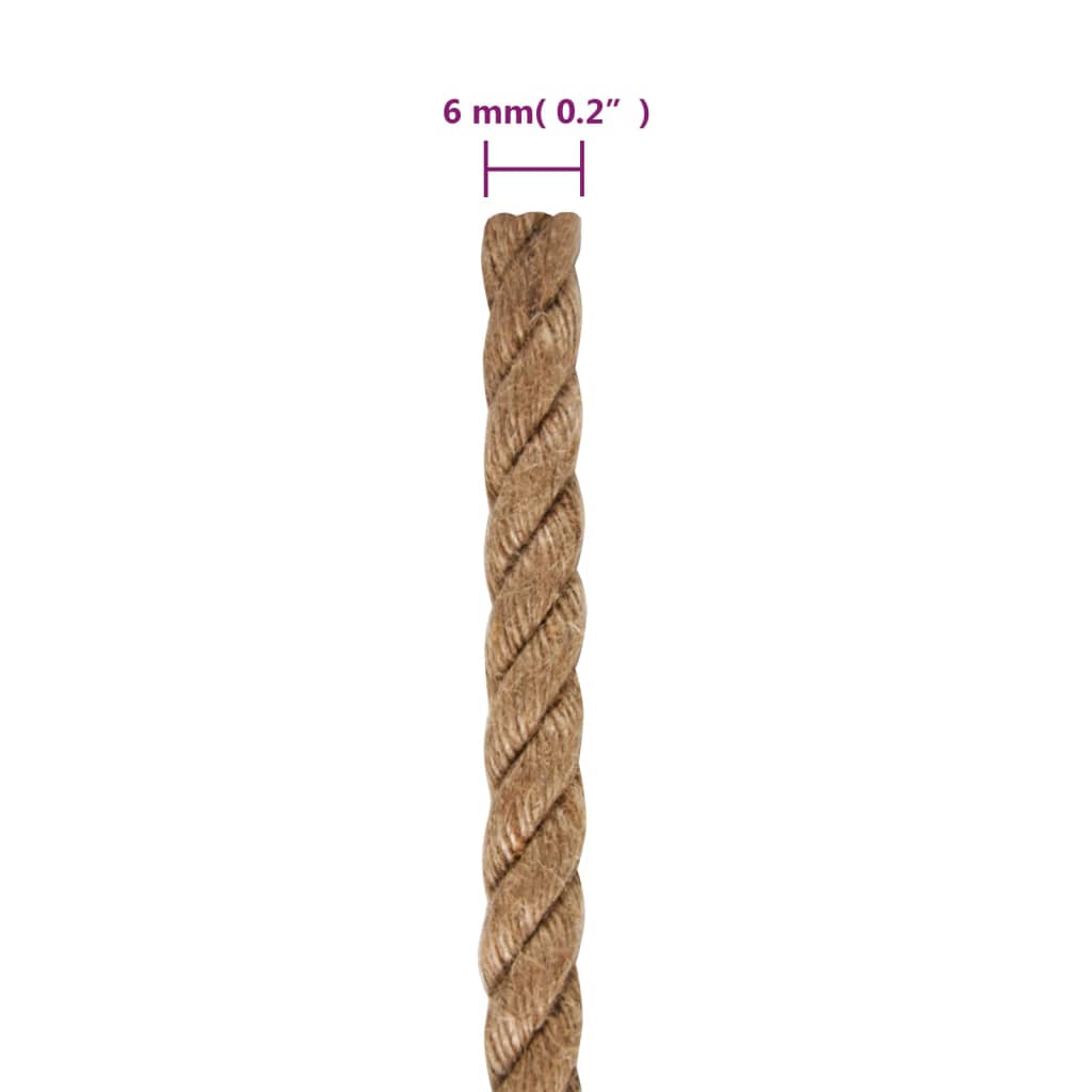 Corda in Juta Lunga 100 m Spessa 6 mm | homemem39