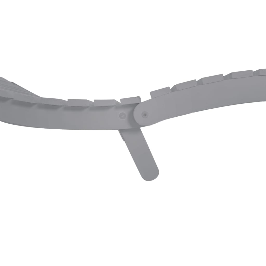 Lettino Prendisole Grigio 184x55x64 cm Legno Massello di Acacia - homemem39