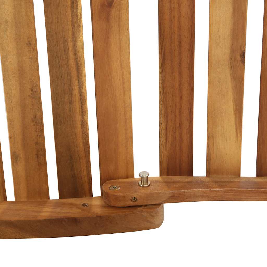 Lettino Prendisole con Cuscini Grigio Scuro in Legno di Acacia