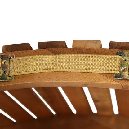 Lettino Prendisole con Cuscini Grigio Scuro in Legno di Acacia