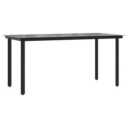 Set da Pranzo da Giardino 5 pz Nero e Marrone in Polyrattan | homemem39