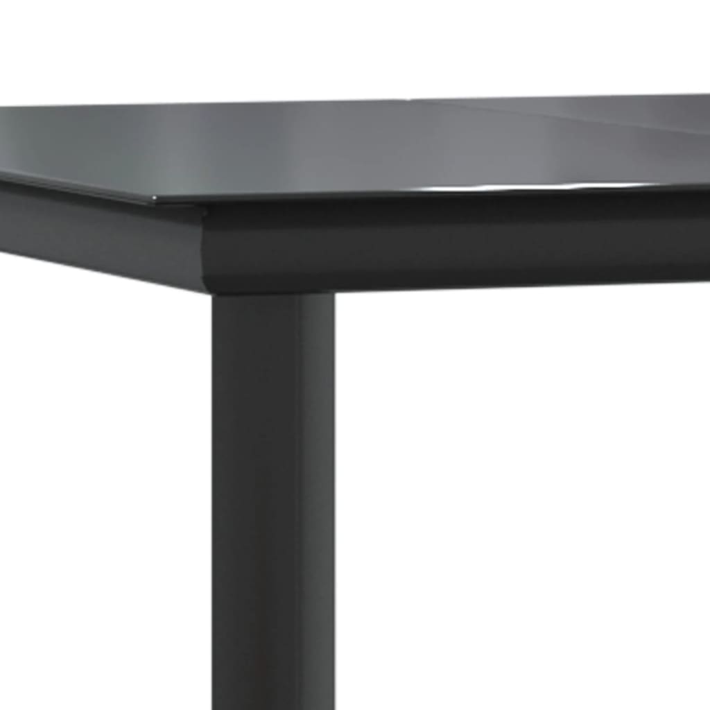 Set da Pranzo da Giardino 5 pz Nero e Marrone in Polyrattan | homemem39
