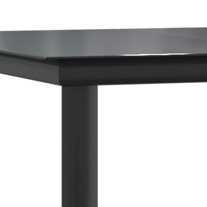 Set da Pranzo da Giardino 5 pz Nero e Marrone in Polyrattan | homemem39