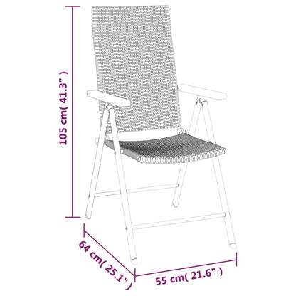 Set da Pranzo da Giardino 5 pz Nero e Marrone in Polyrattan | homemem39