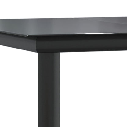 Set da Pranzo da Giardino 7 pz Nero e Marrone in Polyrattan | homemem39