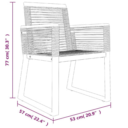Set da Pranzo da Giardino 7 pz Nero in Rattan PVC - homemem39