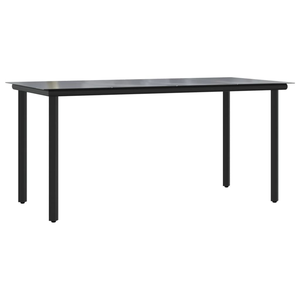 Set da Pranzo da Giardino 5 pz Nero in Polyrattan | homemem39