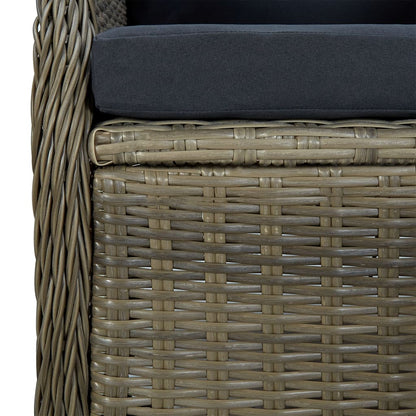 Set da Pranzo da Giardino 5 pz Marrone in Polyrattan | homemem39