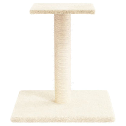 Palo Tiragraffi per Gatti con Piattaforma Crema 38 cm | homemem39