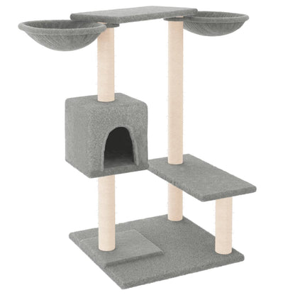 Albero per Gatti con Tiragraffi Grigio Chiaro 82 cm - homemem39