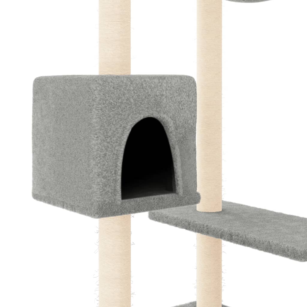 Albero per Gatti con Tiragraffi Grigio Chiaro 82 cm - homemem39