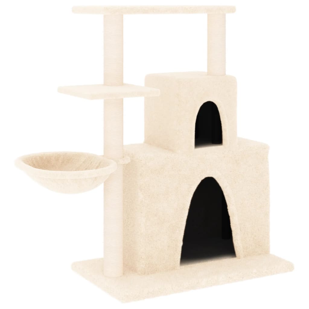 Albero per Gatti con Tiragraffi in Sisal Crema 83 cm | homemem39