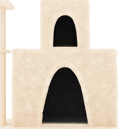 Albero per Gatti con Tiragraffi in Sisal Crema 83 cm | homemem39