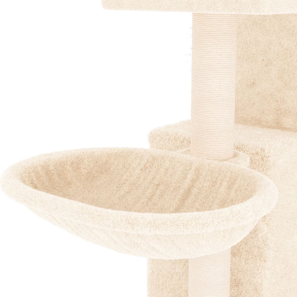 Albero per Gatti con Tiragraffi in Sisal Crema 83 cm | homemem39