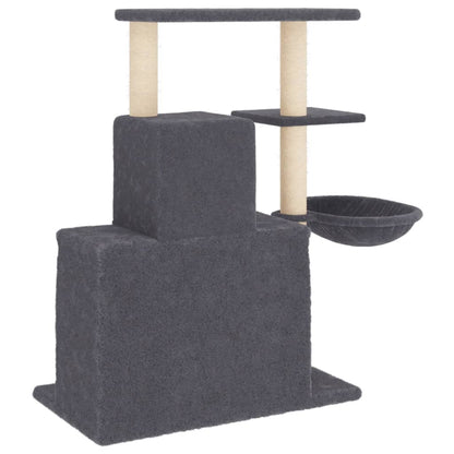 Albero per Gatti con Tiragraffi in Sisal Grigio Scuro 83 cm | homemem39