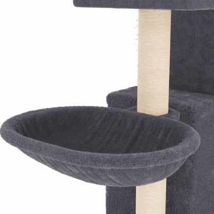 Albero per Gatti con Tiragraffi in Sisal Grigio Scuro 83 cm | homemem39