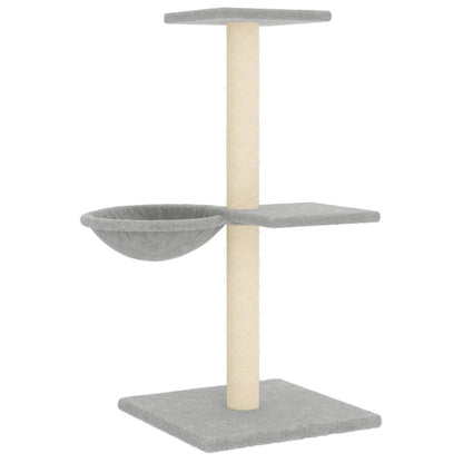 Albero per Gatti con Tiragraffi in Sisal Grigio Chiaro 72 cm | homemem39