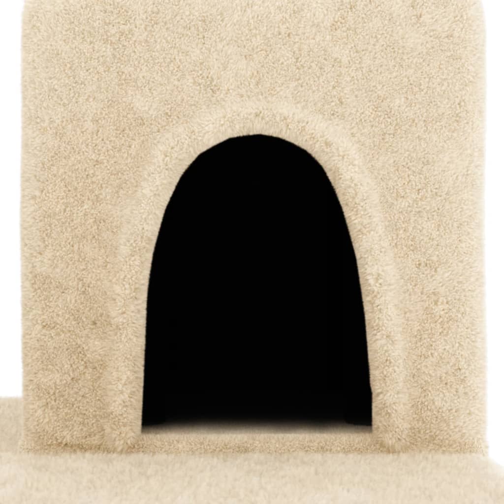 Albero per Gatti con Tiragraffi in Sisal Crema 154 cm - homemem39