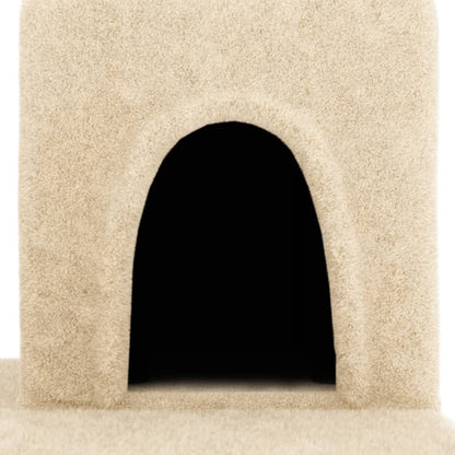 Albero per Gatti con Tiragraffi in Sisal Crema 154 cm - homemem39