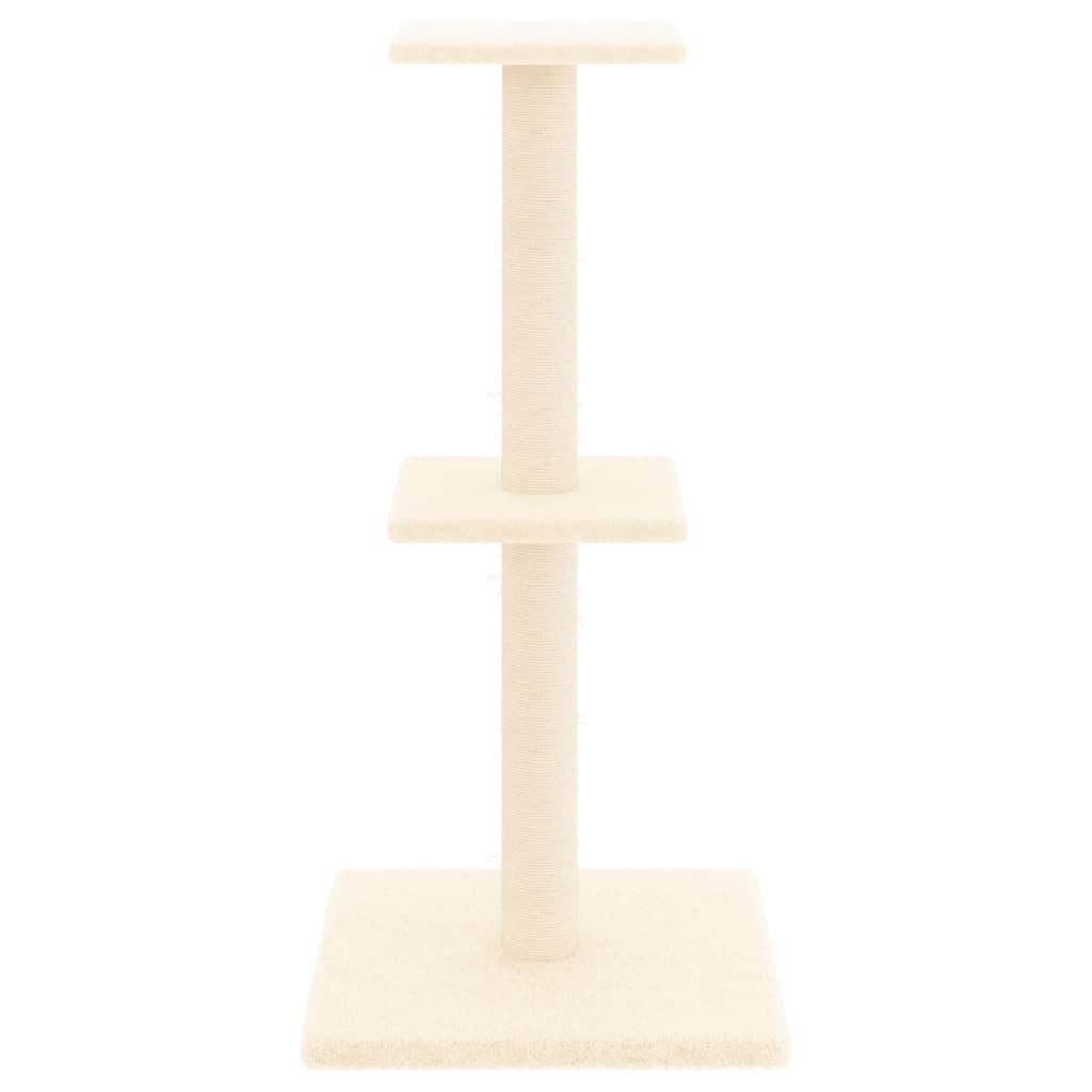 Albero per Gatti con Tiragraffi in Sisal Crema 73 cm - homemem39