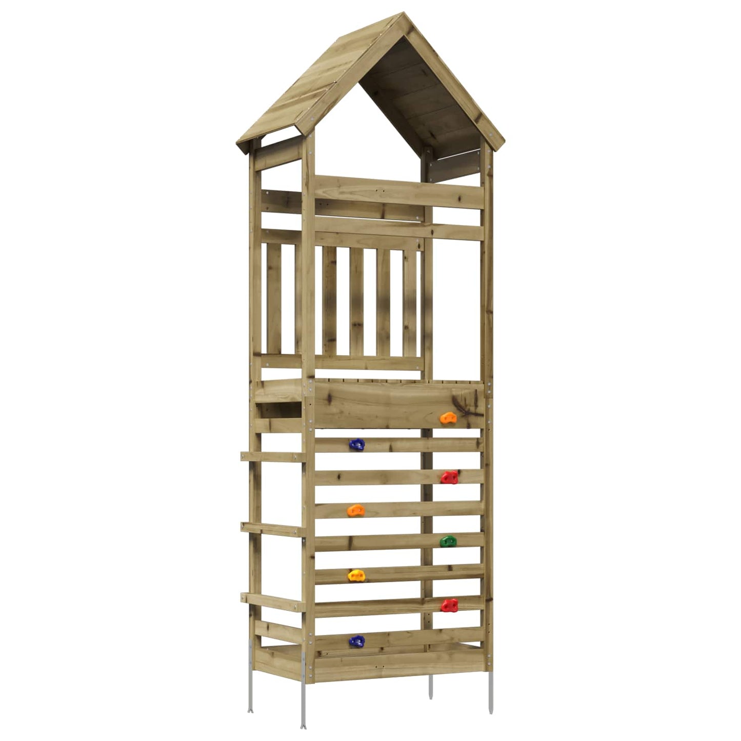 Torre da Gioco per Esterni Naturale Pino Solido Impregnato | homemem39