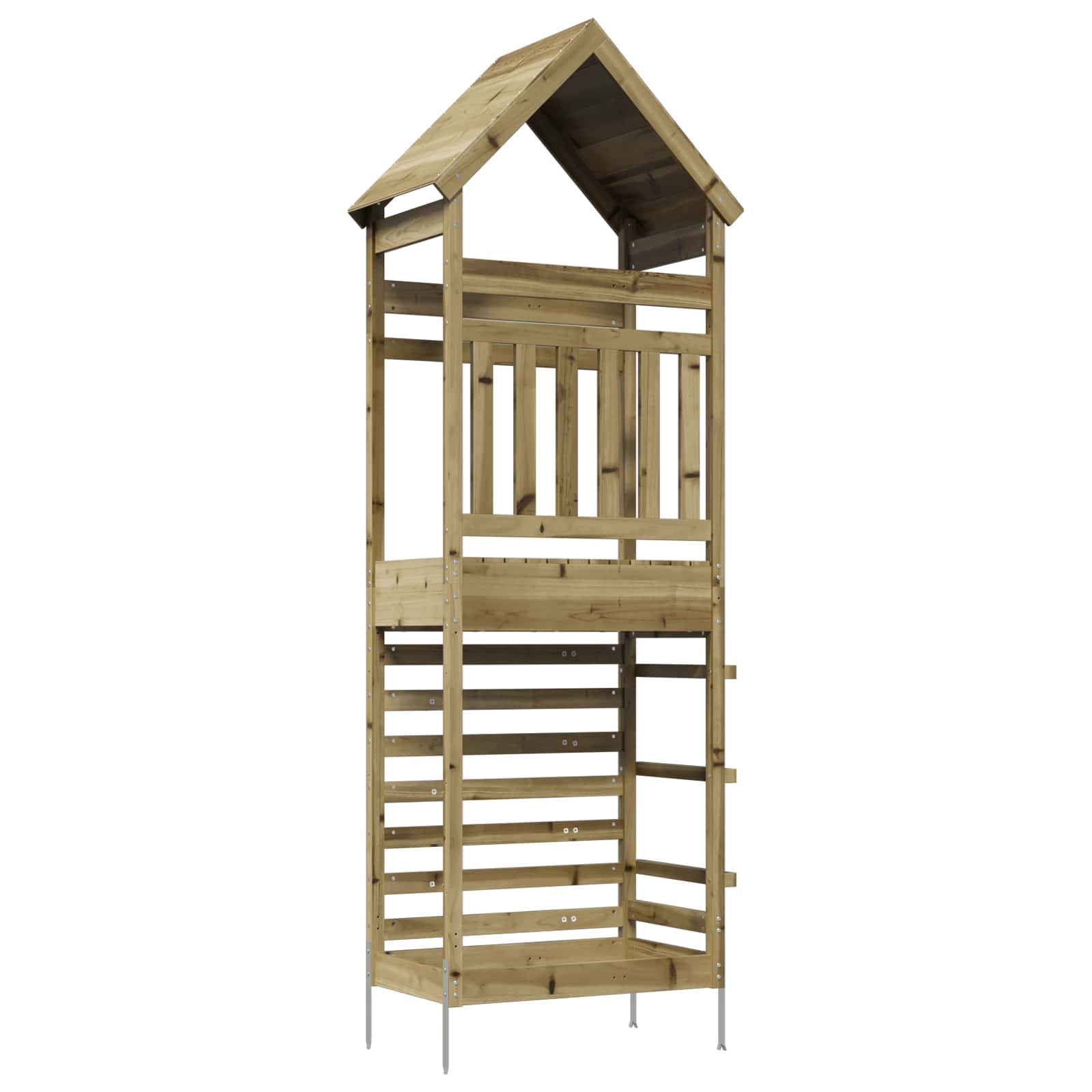 Torre da Gioco per Esterni Naturale Pino Solido Impregnato | homemem39