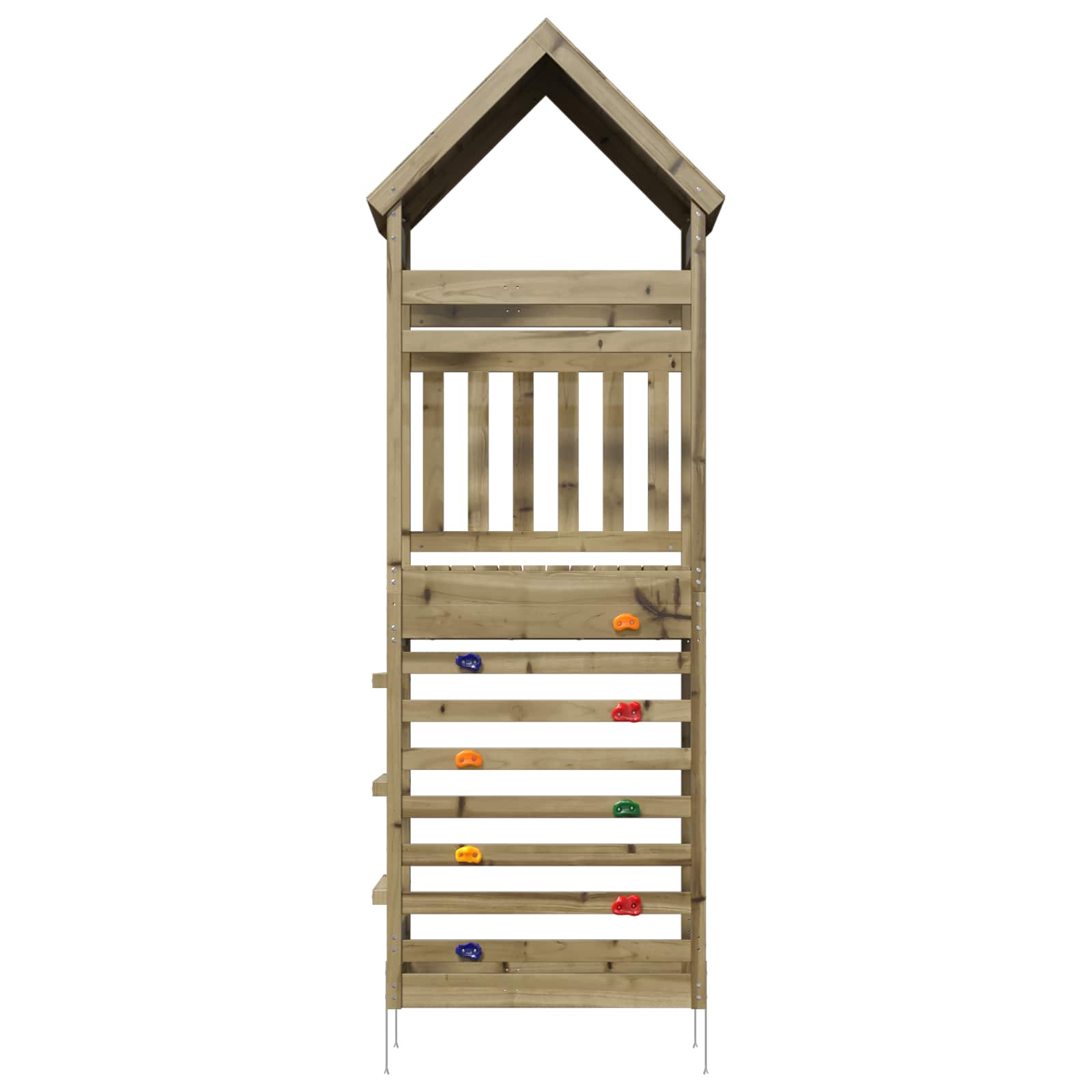 Torre da Gioco per Esterni Naturale Pino Solido Impregnato | homemem39