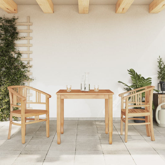 Set da Pranzo per Giardino 3 pz in Legno Massello di Teak - homemem39