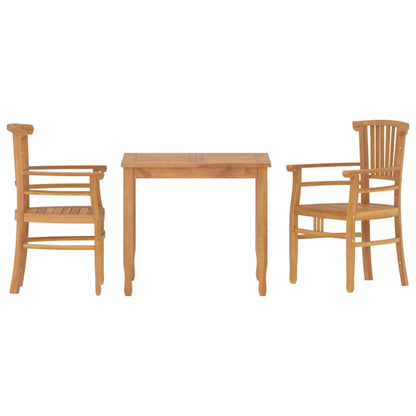 Set da Pranzo per Giardino 3 pz in Legno Massello di Teak - homemem39