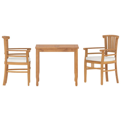 Set da Pranzo per Giardino 3 pz in Legno Massello di Teak - homemem39