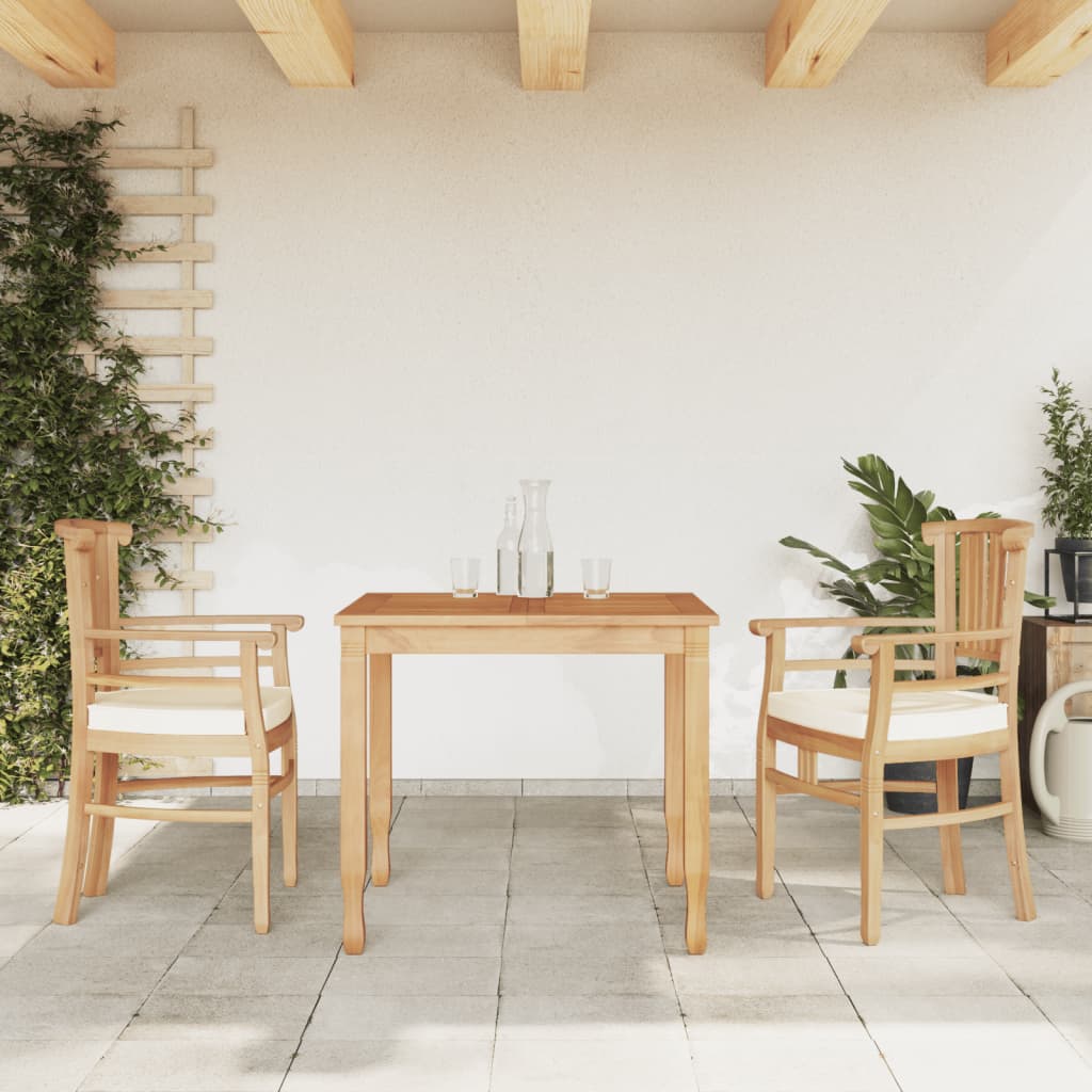 Set da Pranzo per Giardino 3 pz in Legno Massello di Teak - homemem39