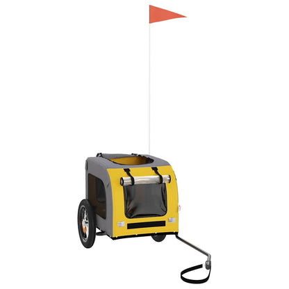 Rimorchio da Bici per Animali Giallo e Grigio Oxford e Ferro - homemem39