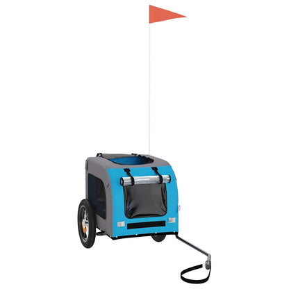 Rimorchio da Bici per Animali Blu e Grigio Oxford e Ferro - homemem39