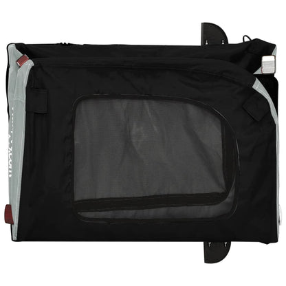 Rimorchio da Bici per Animali Grigio e Nero Oxford e Ferro - homemem39