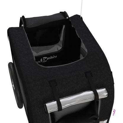 Rimorchio da Bici per Animali Nero Oxford e Ferro - homemem39