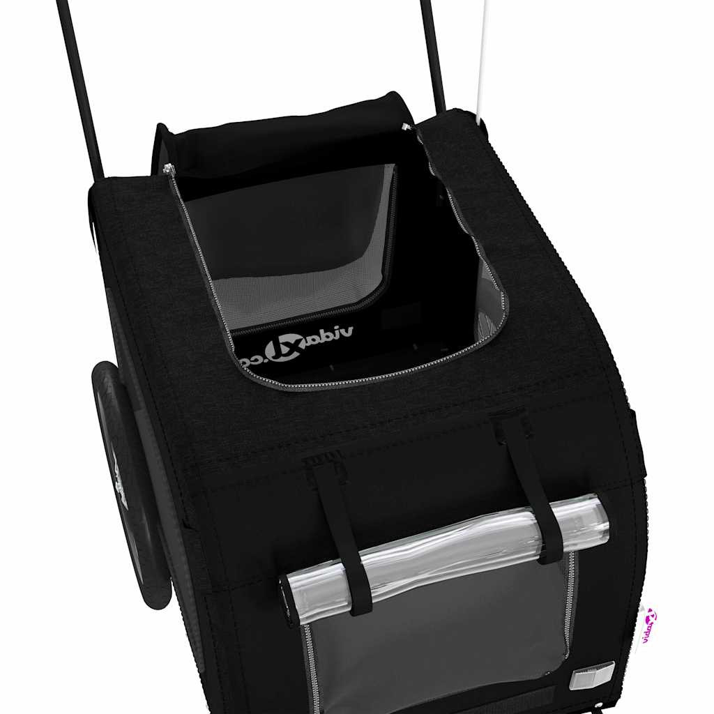 Rimorchio per bicicletta per animali domestici Nero