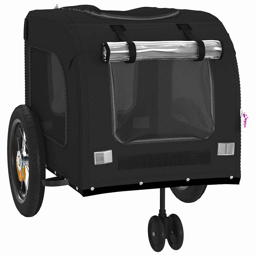Rimorchio per bicicletta per animali domestici Nero