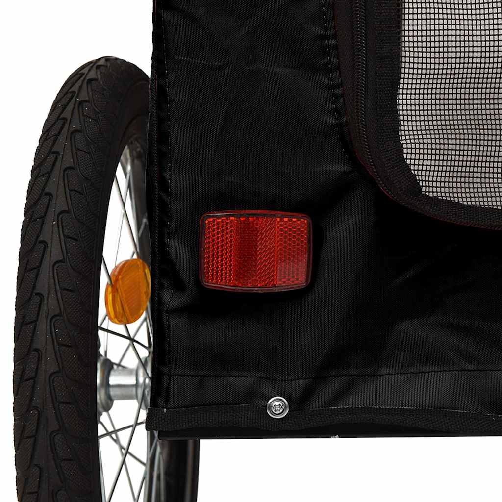 Rimorchio per bicicletta per animali domestici Nero | homemem39