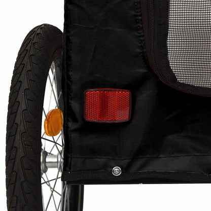 Rimorchio per bicicletta per animali domestici Nero