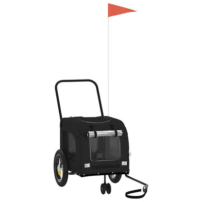 Rimorchio per bicicletta per animali domestici Nero