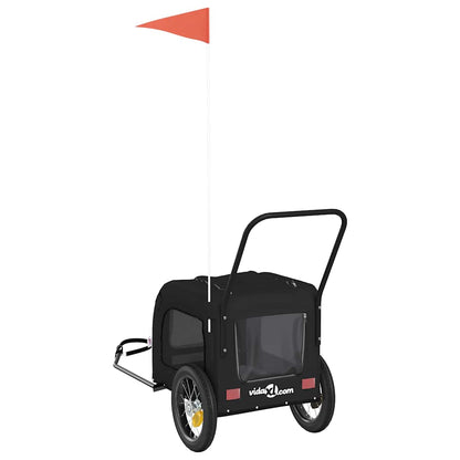 Rimorchio per bicicletta per animali domestici Nero