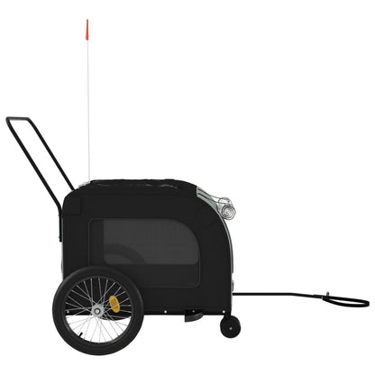 Rimorchio da Bici per Animali Nero e Grigio Oxford e Ferro | homemem39