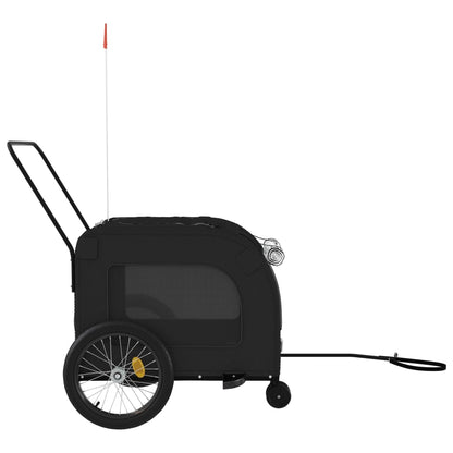 Rimorchio da Bici per Animali Nero Oxford e Ferro | homemem39