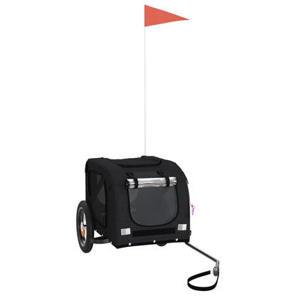 Rimorchio da Bici per Animali Nero Oxford e Ferro - homemem39