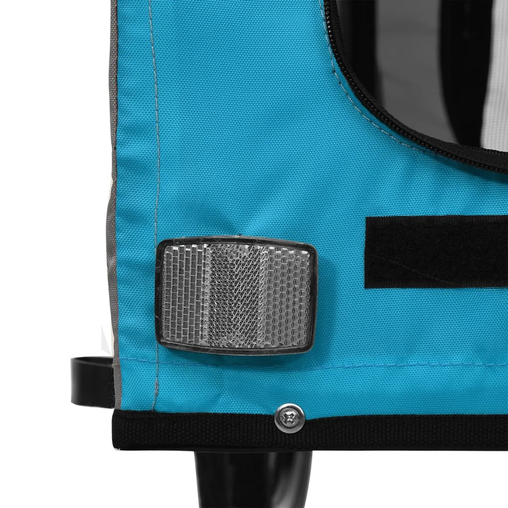 Rimorchio da Bici per Animali Blu e Nero Oxford e Ferro - homemem39